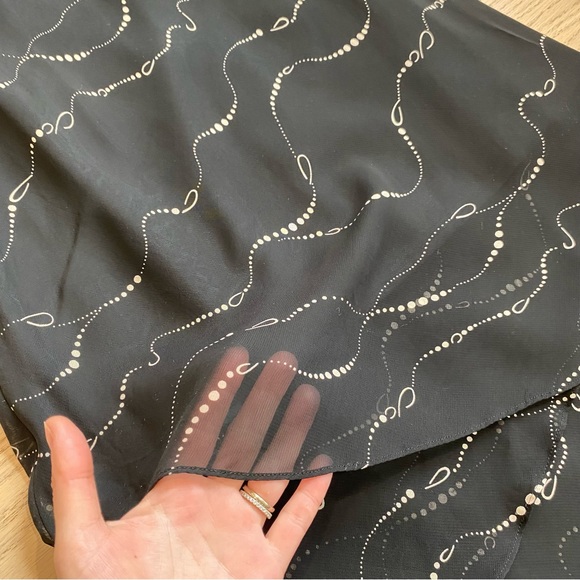 EVAN PICONE Vintage Dress, Black V-Neck Sleeveless, Long, Ruffles, Ties, US M - Picture 13 of 13